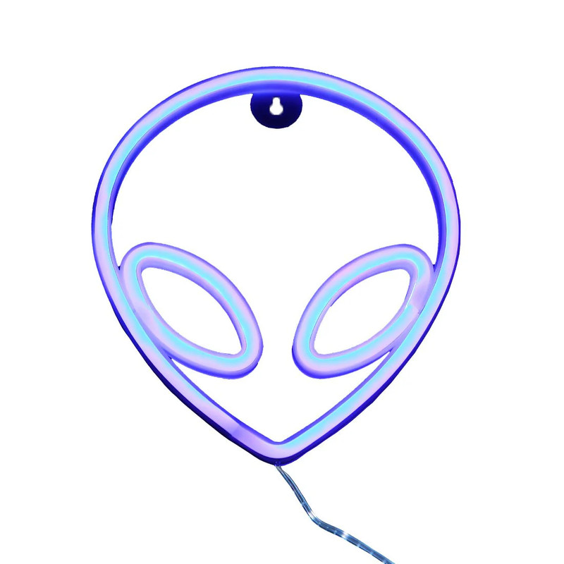 Led Neon Alien Shape - Blue - إضاءة